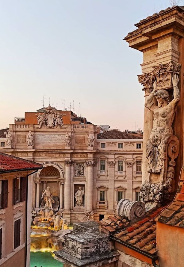 <span class='grey smaller light'>#60)</span>  Trevi Fountain, unusual point of view