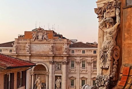 <span class='grey smaller light'>#60)</span>  Trevi Fountain, unusual point of view